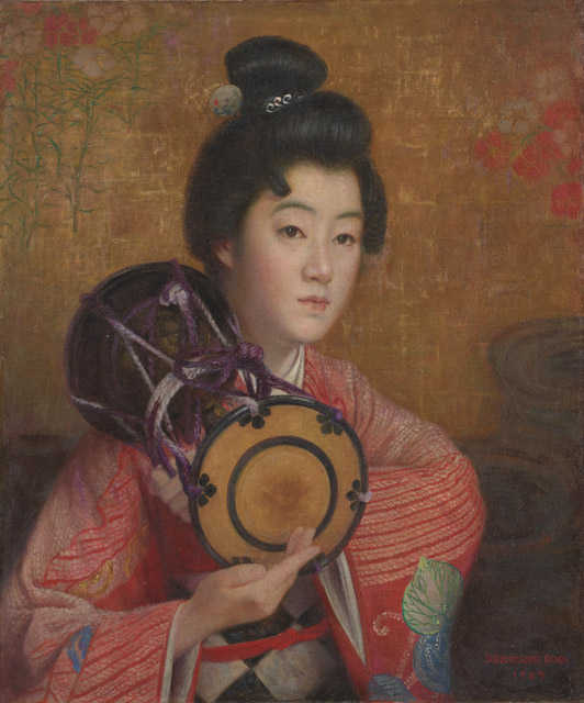 岡田三郎助《婦人像》1907（明治40）年 石橋財団ブリヂストン美術館蔵：「モダン美人誕生岡田三郎助と近代のよそおい」ポーラ美術館