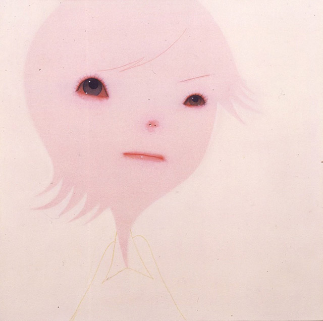 Sheetpatience 2004-2005 acrylic, color pencil on canvas 53.0 x 53.0 cm ©Hideaki Kawashima：「川島秀明 個展 [2001-2014]」8/ ART GALLERY/ Tomio Koyama Gallery