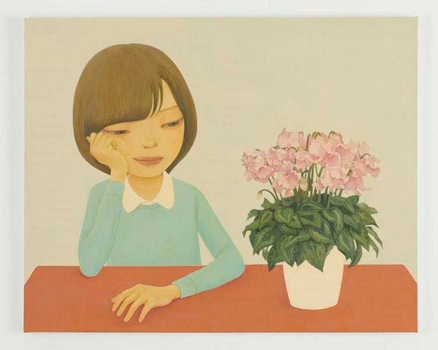 「Cyclamen」   2018 acrylic on canvas　72.8 x 90.9 cm ©Hideaki Kawashima：川島秀明展「Youth」小山登美夫ギャラリー