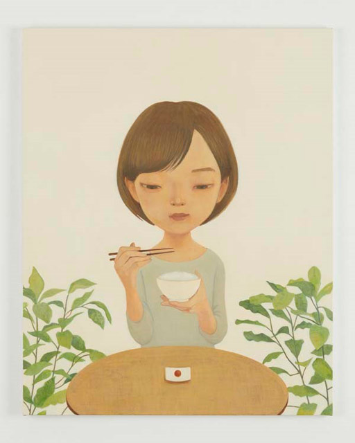 「Meshi」   2017 acrylic on canvas　91.1 x 72.7 cm ©Hideaki Kawashima：川島秀明展「Youth」小山登美夫ギャラリー