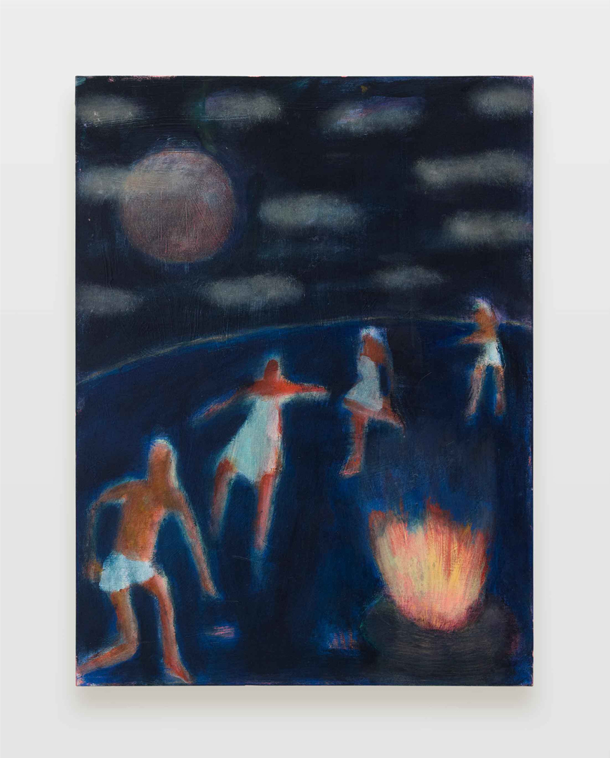 Dancers Around the Fire 2024 acrylic on canvas 101.9 x 76.4 cm